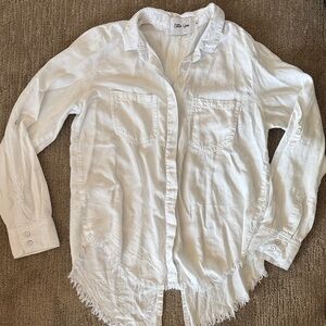 Little Gem White Button-Up Shirt